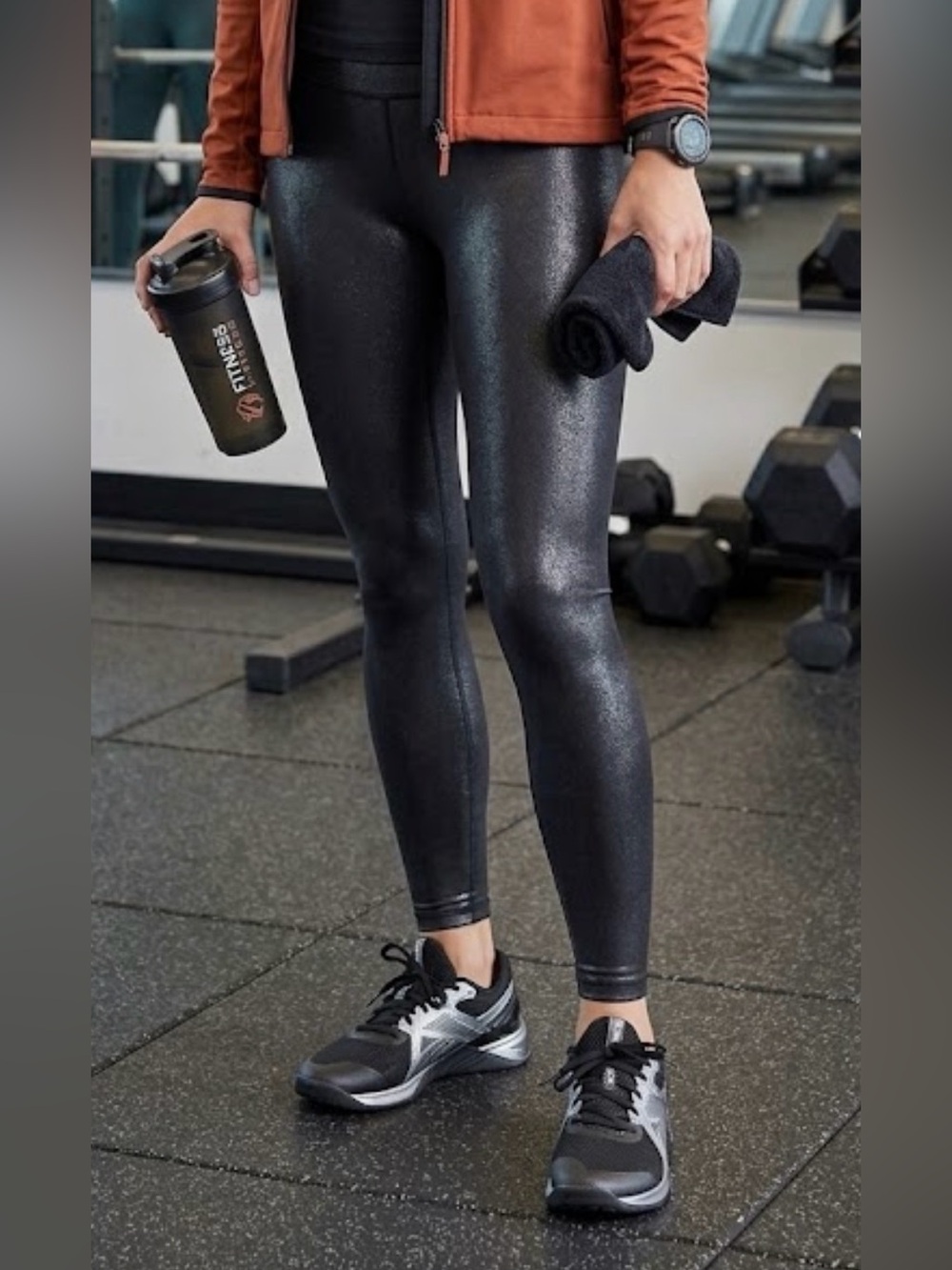 PARAGON Black Shimmer High-Waist Leggings sculptseam gym sporty yoga